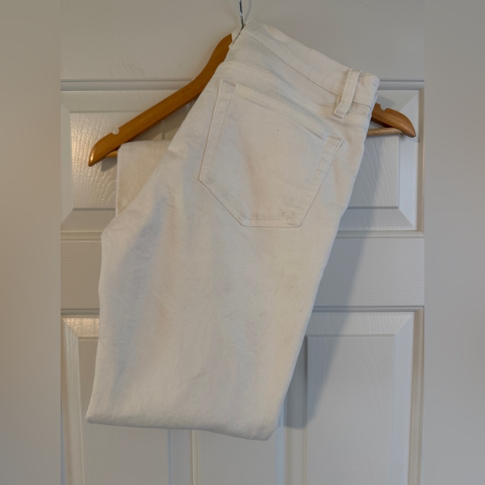 Frame Denim NWOT Women's L' Homme Slim Straight White Denim